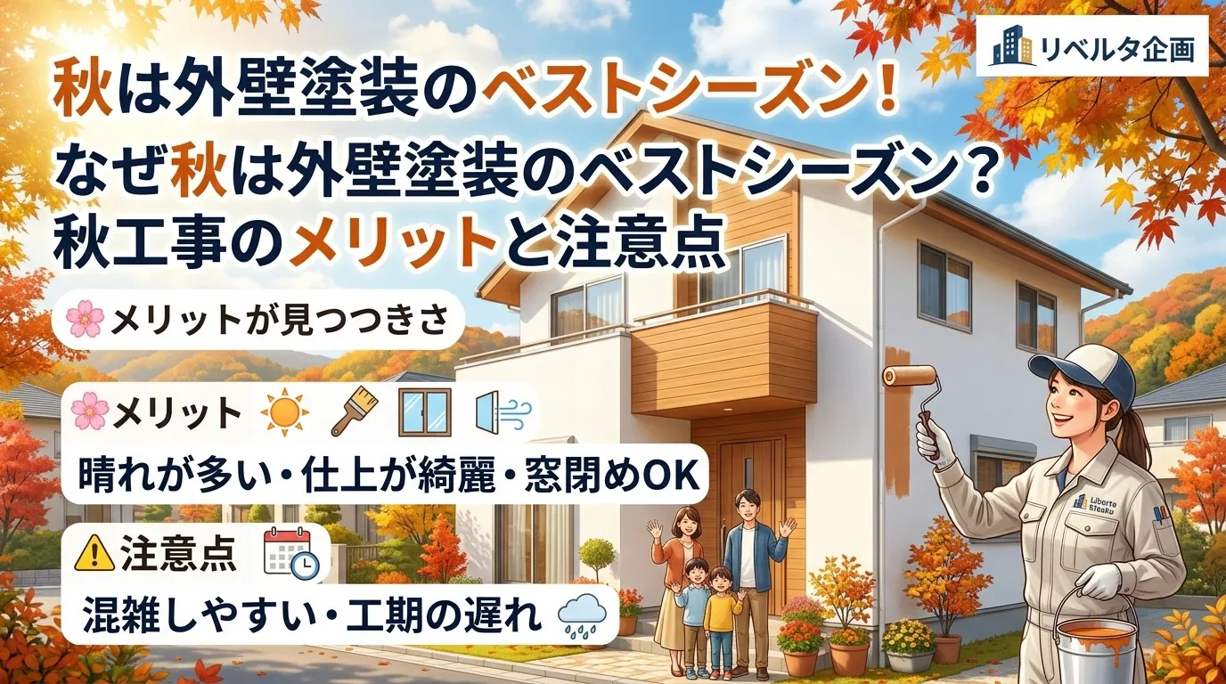 【久留米市】なぜ秋が人気？外壁塗装のメリットと注意点